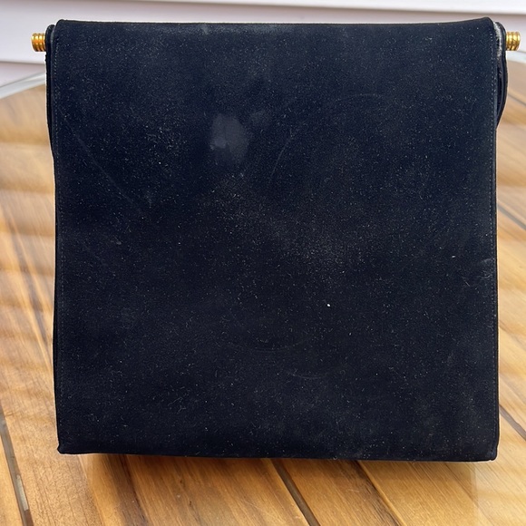 Beautiful, vintage, black suede, perma suede shoulder bag in great condition - Picture 4 of 9